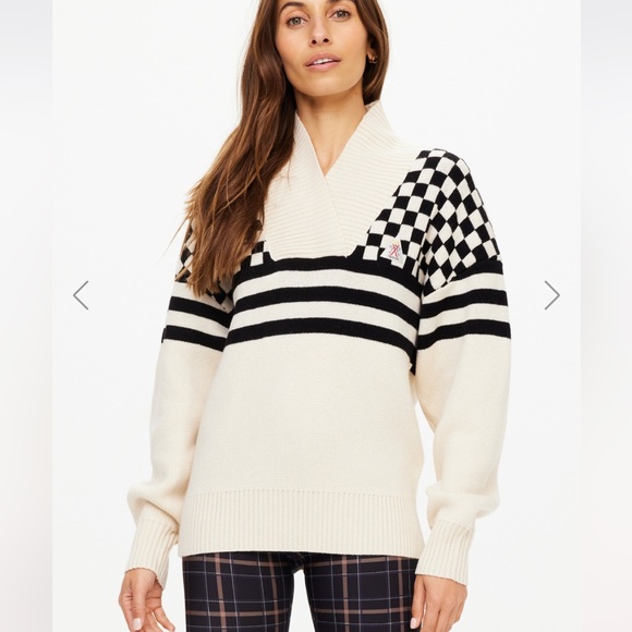 The Upside Mojo Scarlett Knit Sweater in check size Xs NWT - Picture 7 of 10